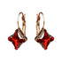Earrings "Byzantine Cross (Light Siam Metallic Light Gold)" with Swarovski™ crystals